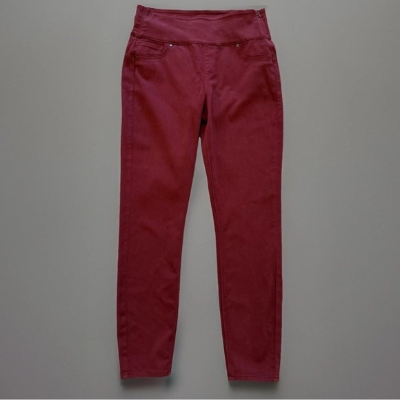 SPANX Denim - Spanx Denim Pants XL Womens Brick Red Solace Leggings High Rise Stretch Slimming
